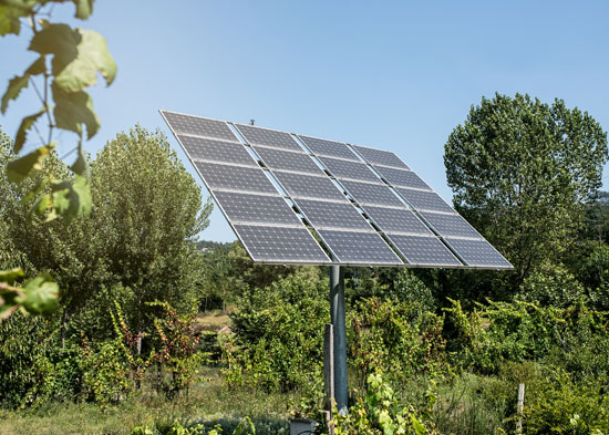 tracker solaire agricole sur mat